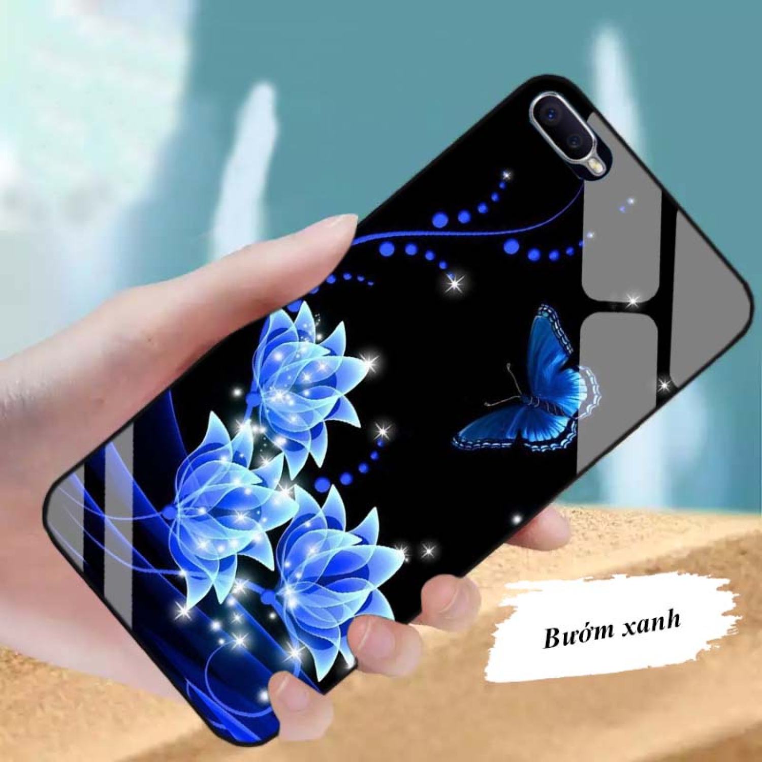 Ốp oppo a3s, a5 lưng kính cường lực cao cấp mới ƞhất