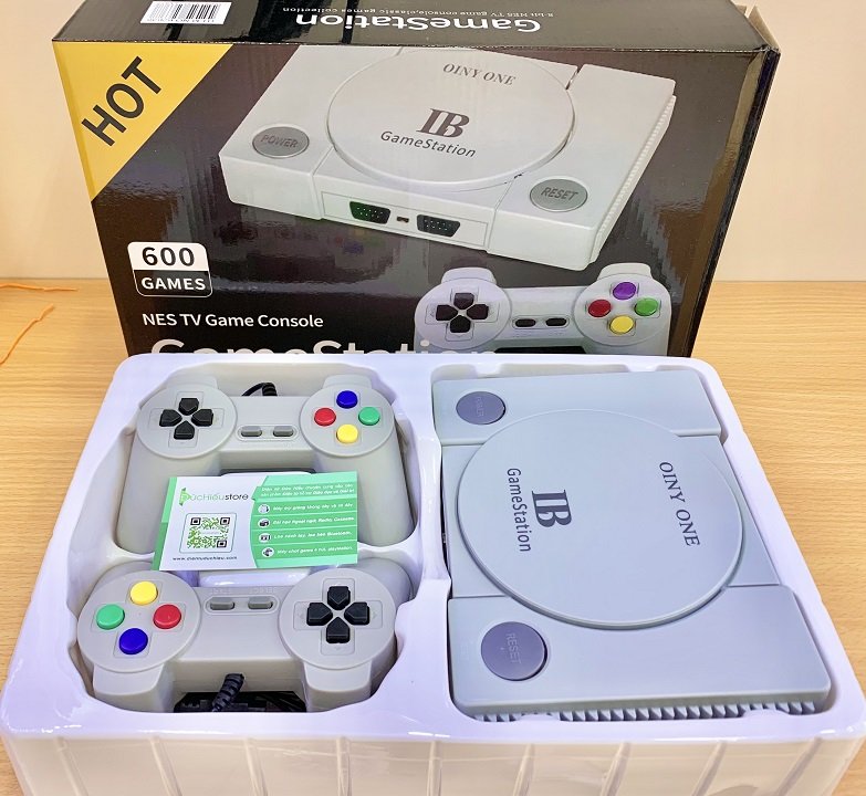 Sẵn 600 trò chơi - máy chơi game 4 nút cổ điển kết nối av gamestation