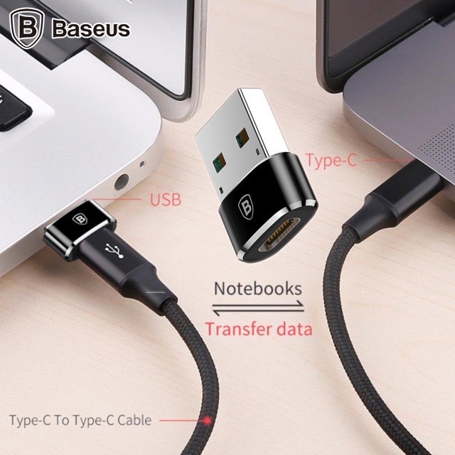 Đầu chuyển đổi Baseus OTG USB-A ra USB-C ( Adapter/Converter Usb A to Usb Type C)