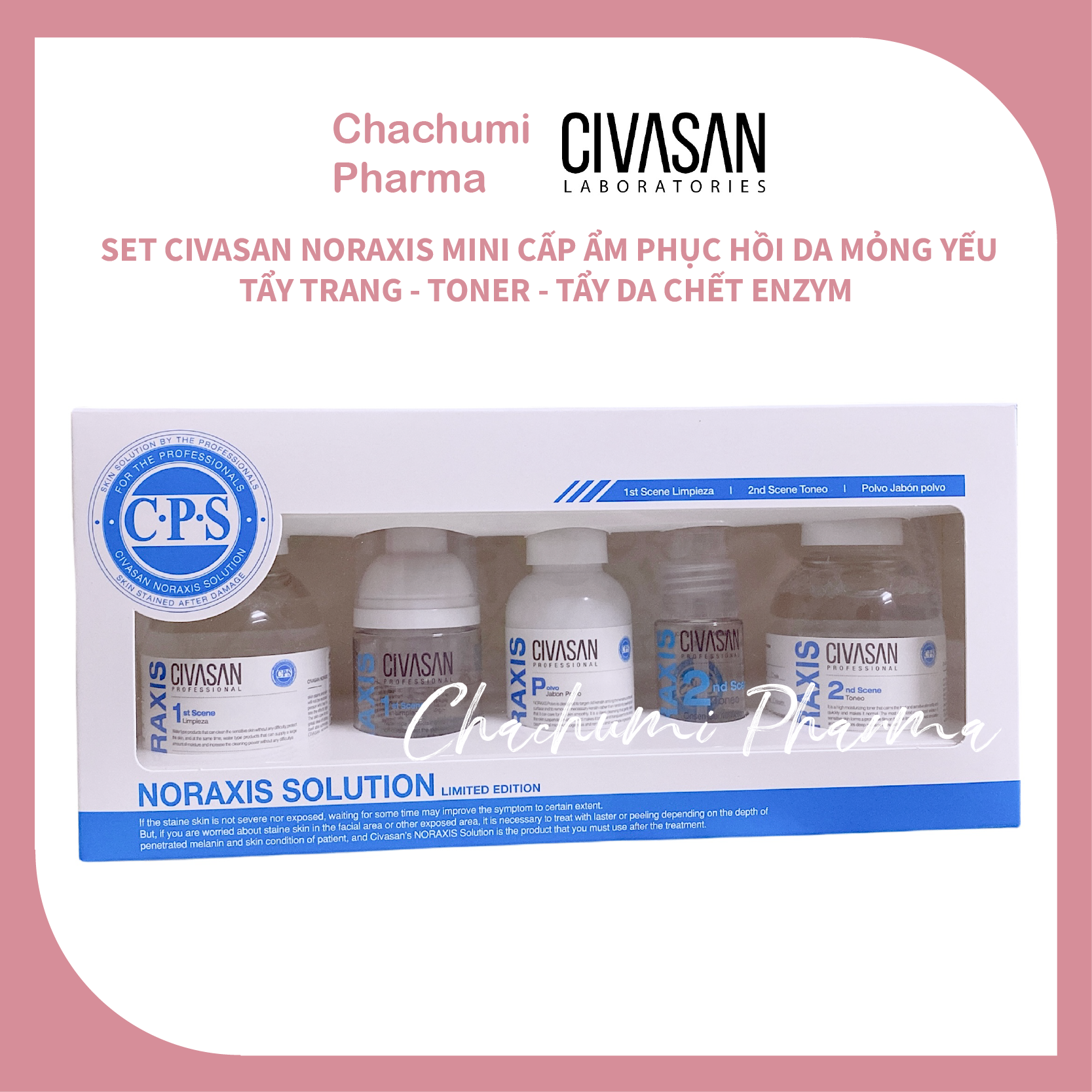 [TPHCM] Tẩy trang Civasan Noraxis mini cấp ẩm phục hồi da mỏng yếu