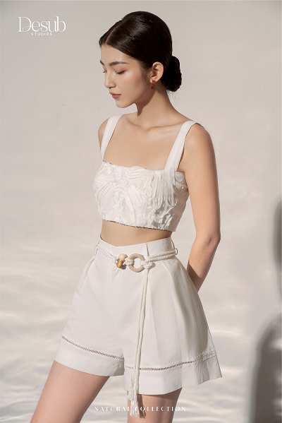 Desub Studios Áo kiểu Artwork Fabric Croptop