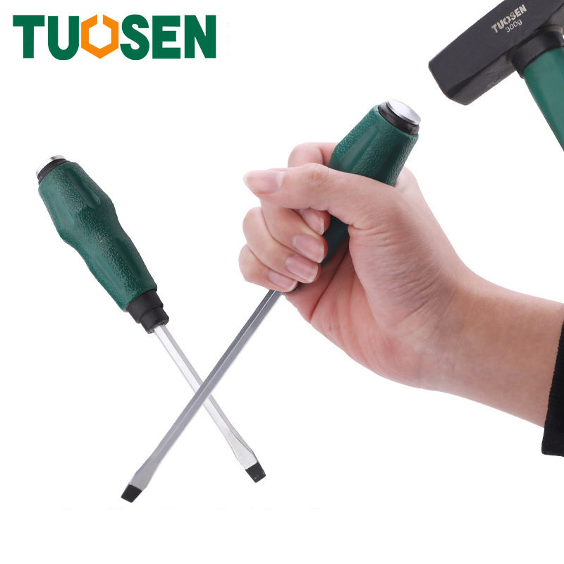 Tovit đóng cán, tô vít đóng cán thân dài (Mũi tovit dấu +) Chính hãng TUOSEN (4inch, 5inch, 6inch, 8inch, 10inch, 12inch, sử dụng với búa)