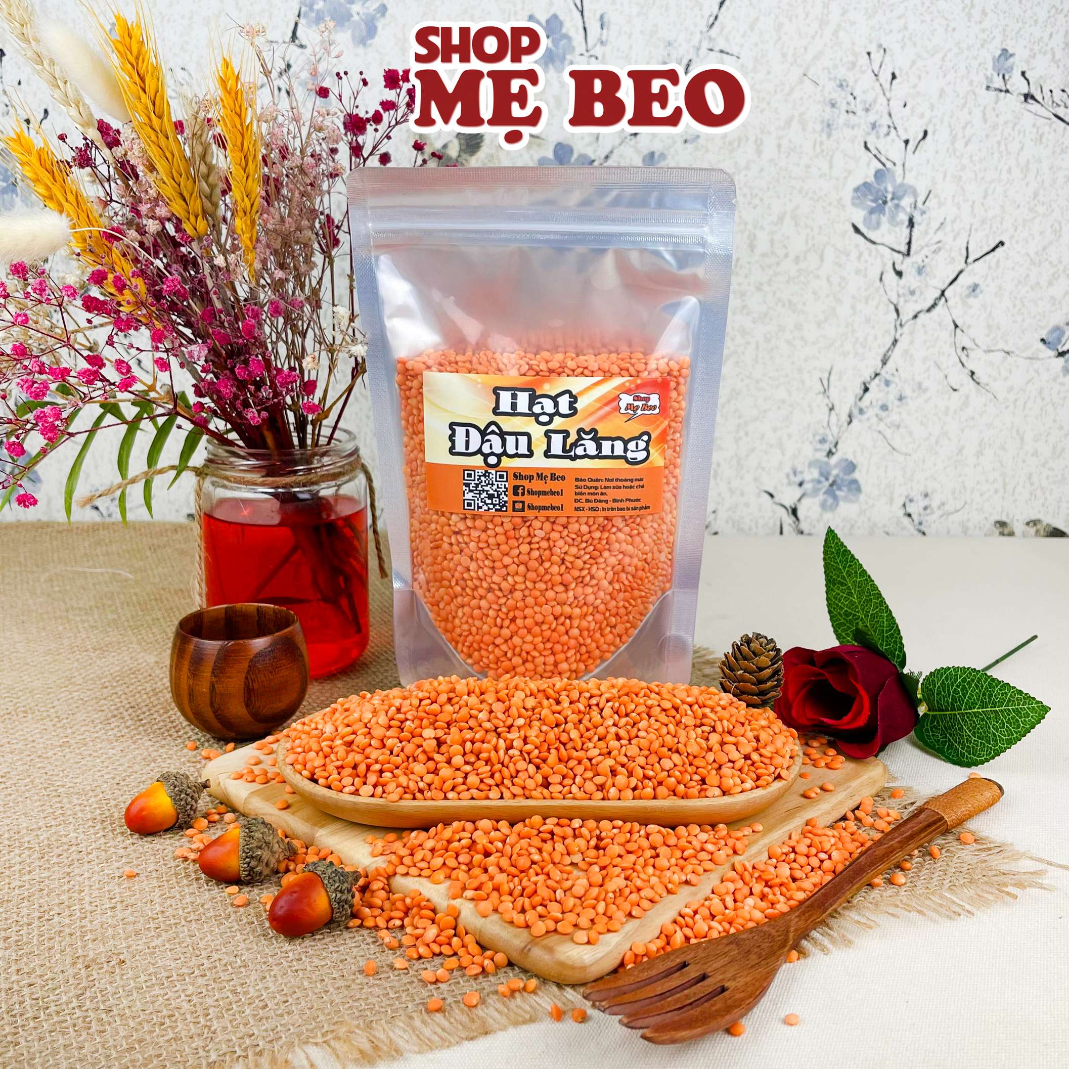 Hạt Đậu Lăng Đỏ Cam Shop Mẹ Beo