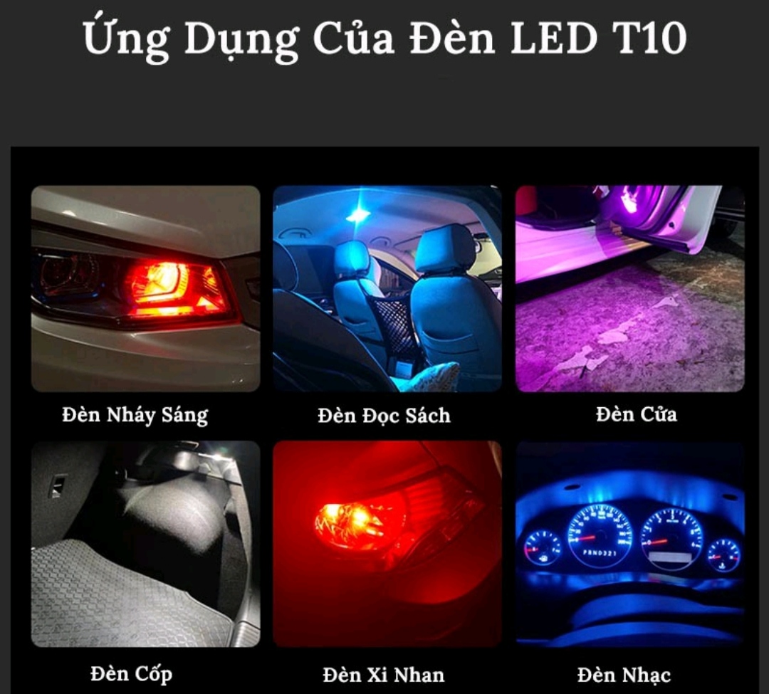 Đèn led xi nhan 6 tim nhấp nháy 7 màu