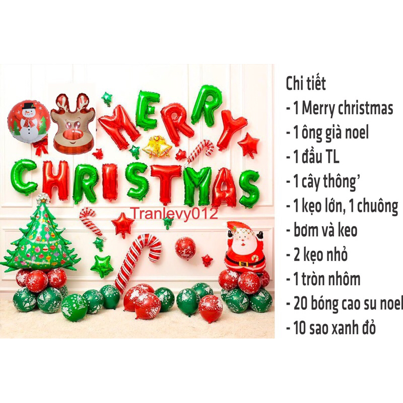 Sét bóng trang trí noel