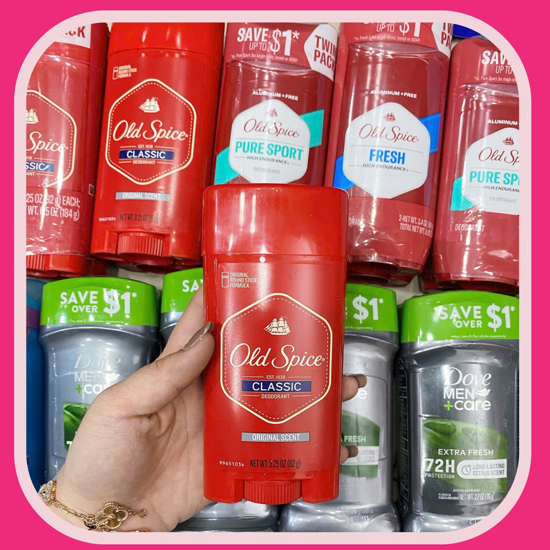 Lăn nách Mỹ Old Spice Pure Sport 68g