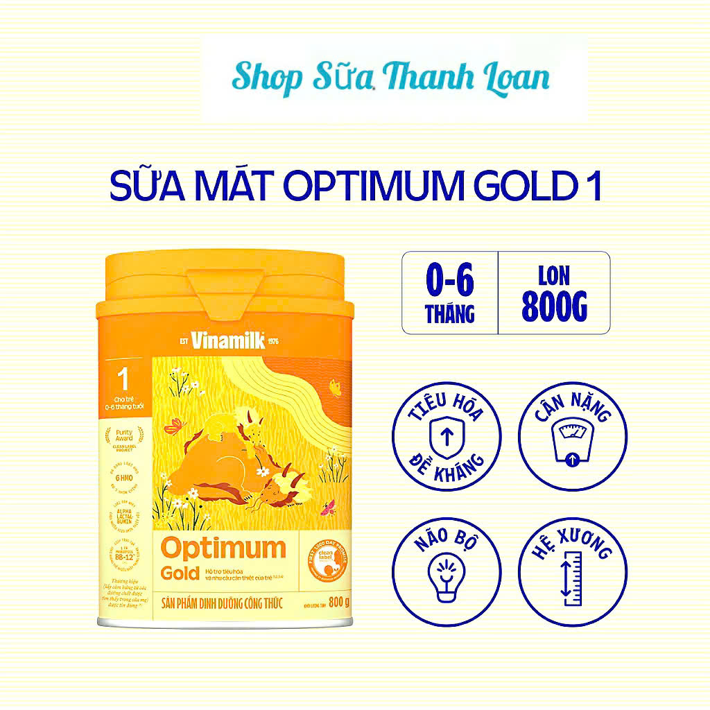 (Expiration Date June 2027) (New Model with Points) Vinamilk Optimum Gold Powder Milk 1 800g.
