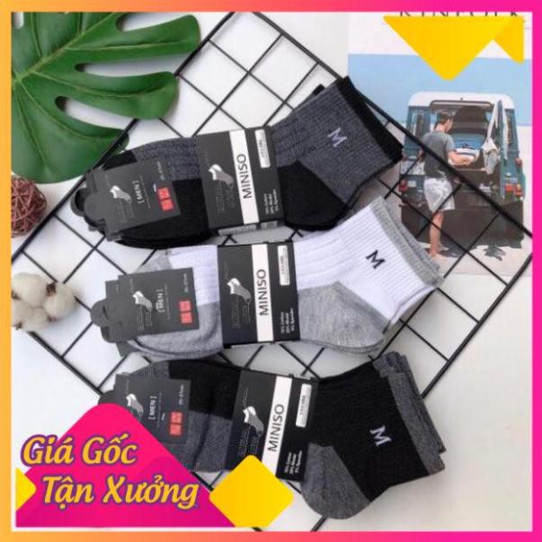 Set 10 Đôi Tất Miniso Cổ Cao Tất Nam