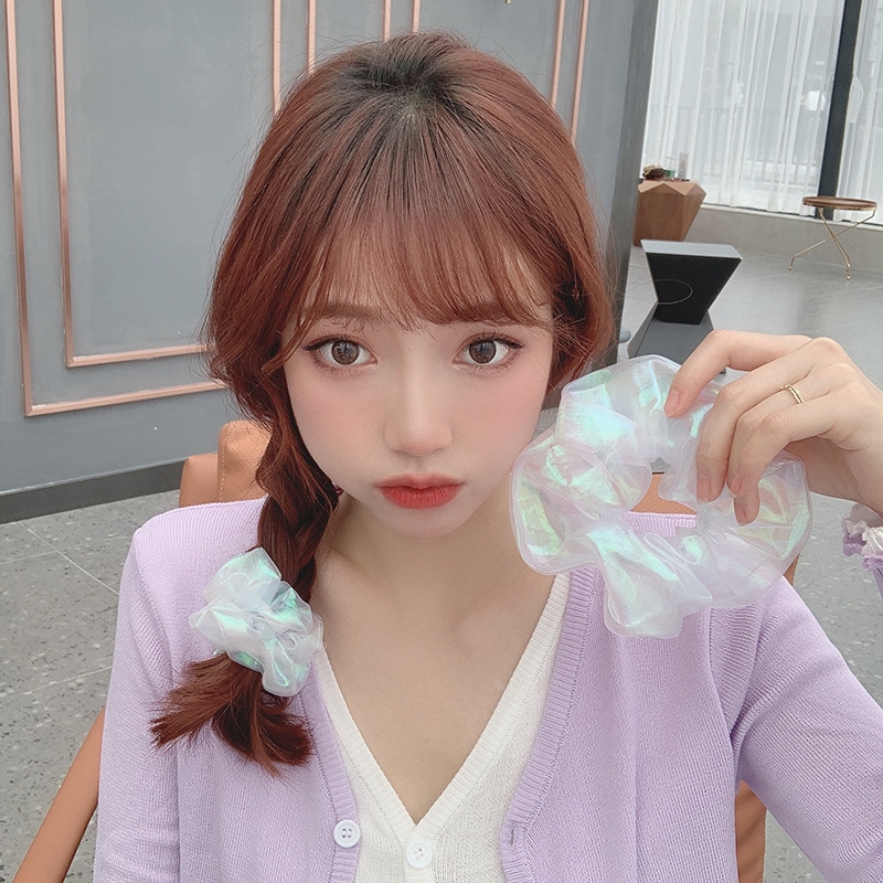 Dây buộc tóc vải phản chiếu trong suốt cute - 1 Dây cột tóc