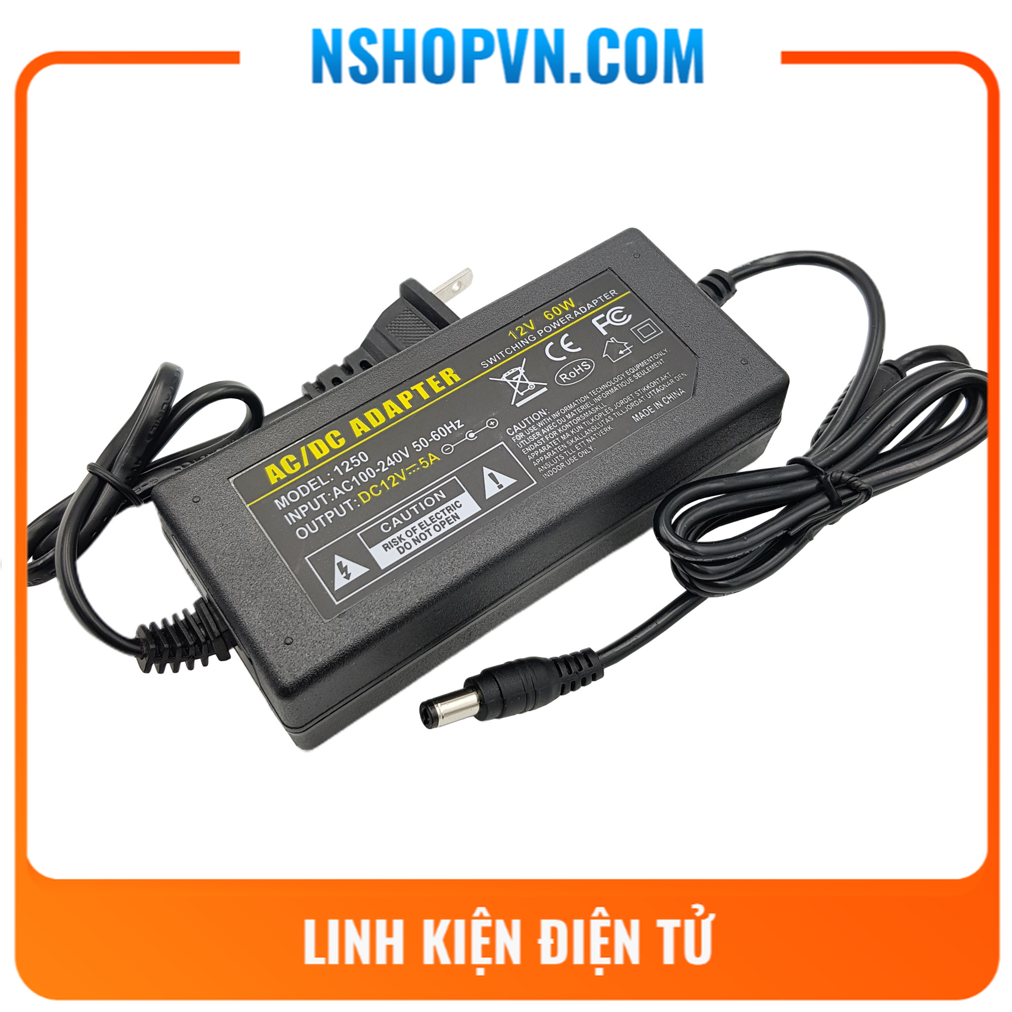 Nguồn adapter 12V 5A