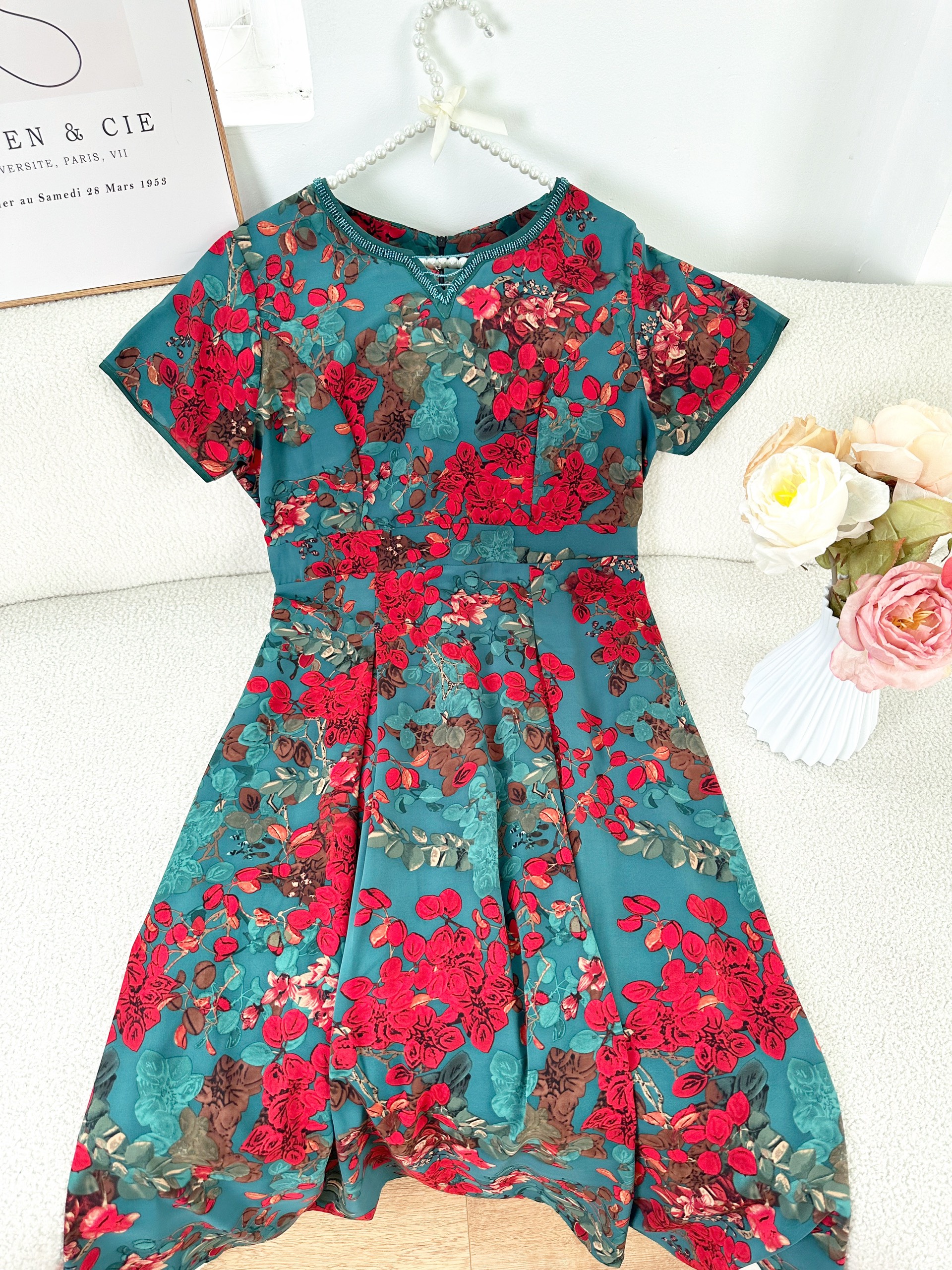 Váy đầm maxi tuổi trung niên cao cấp , chất liệu lụa mịn mềm mát