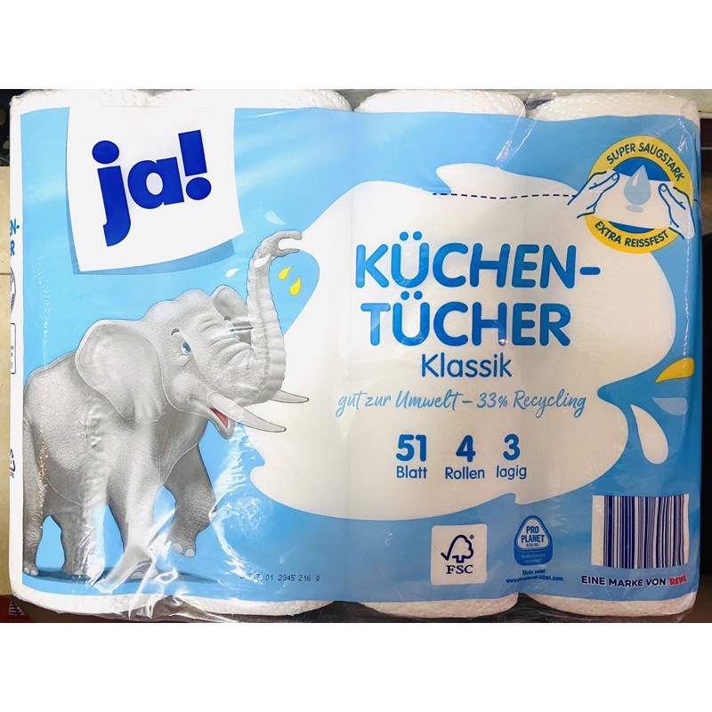 Giấy đa năng nhà bếp Ja 3 lớp, siêu dai
