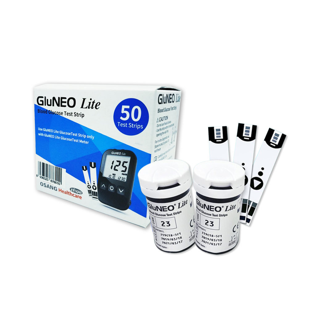 Que thử đường huyết Gluneo Lite - 50 que，50 kim