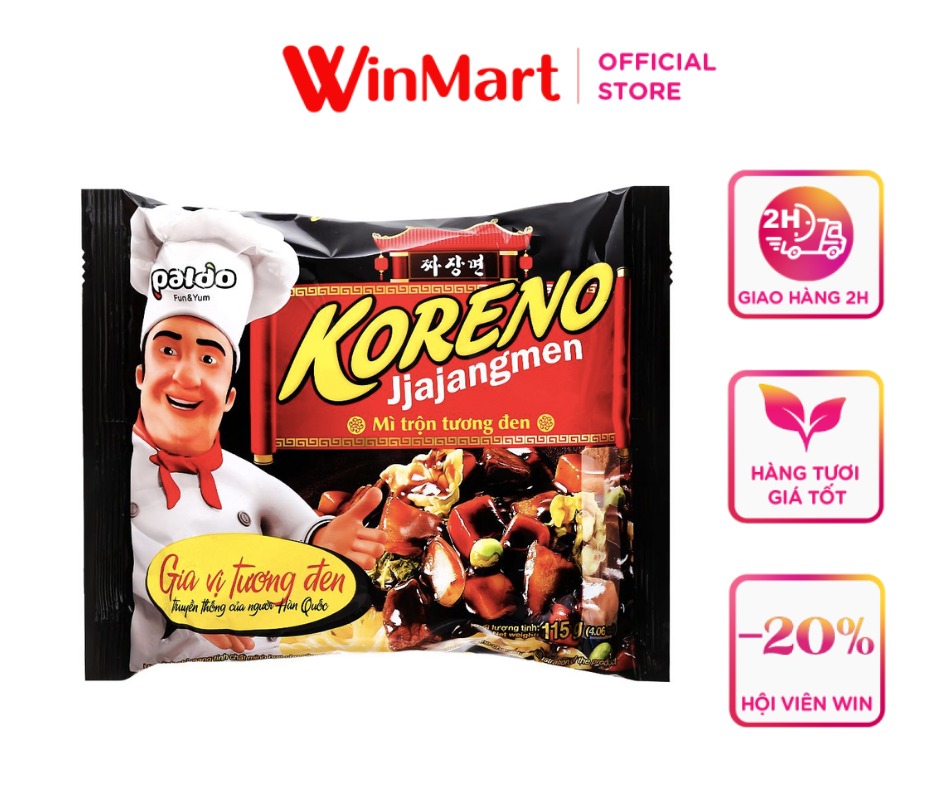 [Siêu thị WinMart] - Mì trộn tương đen Koreno Jjajangmen gói 115g