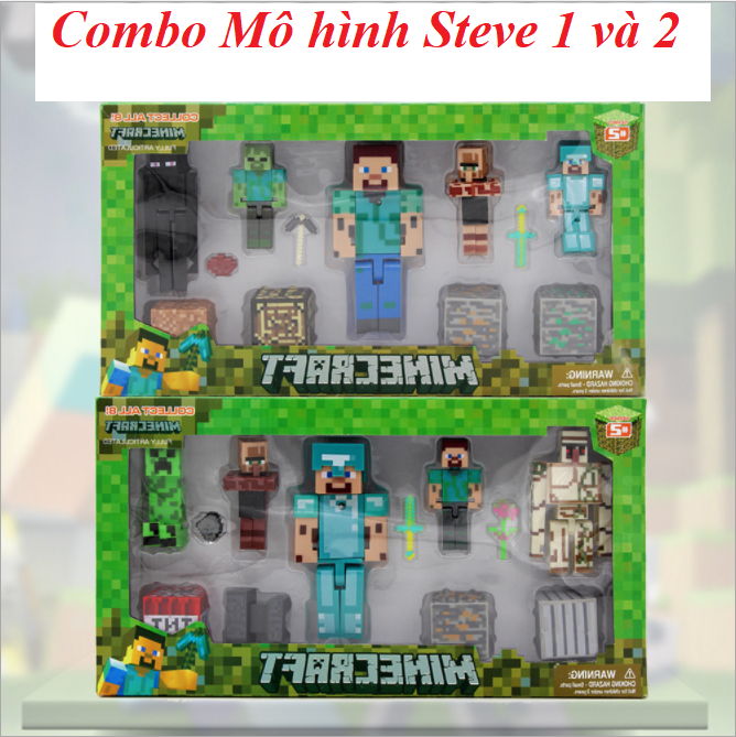 Bộ combo mô hình steve minecraft cực đẹp