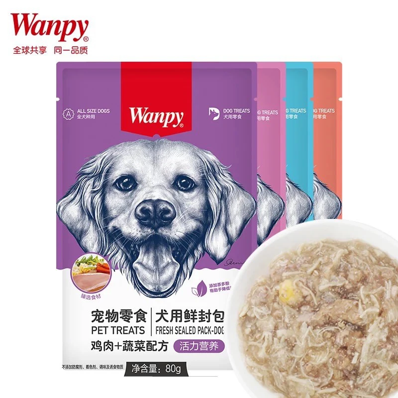 Wanpy (80g)/ Pate gói Wanpy dành cho cún cưng nội địa Trung