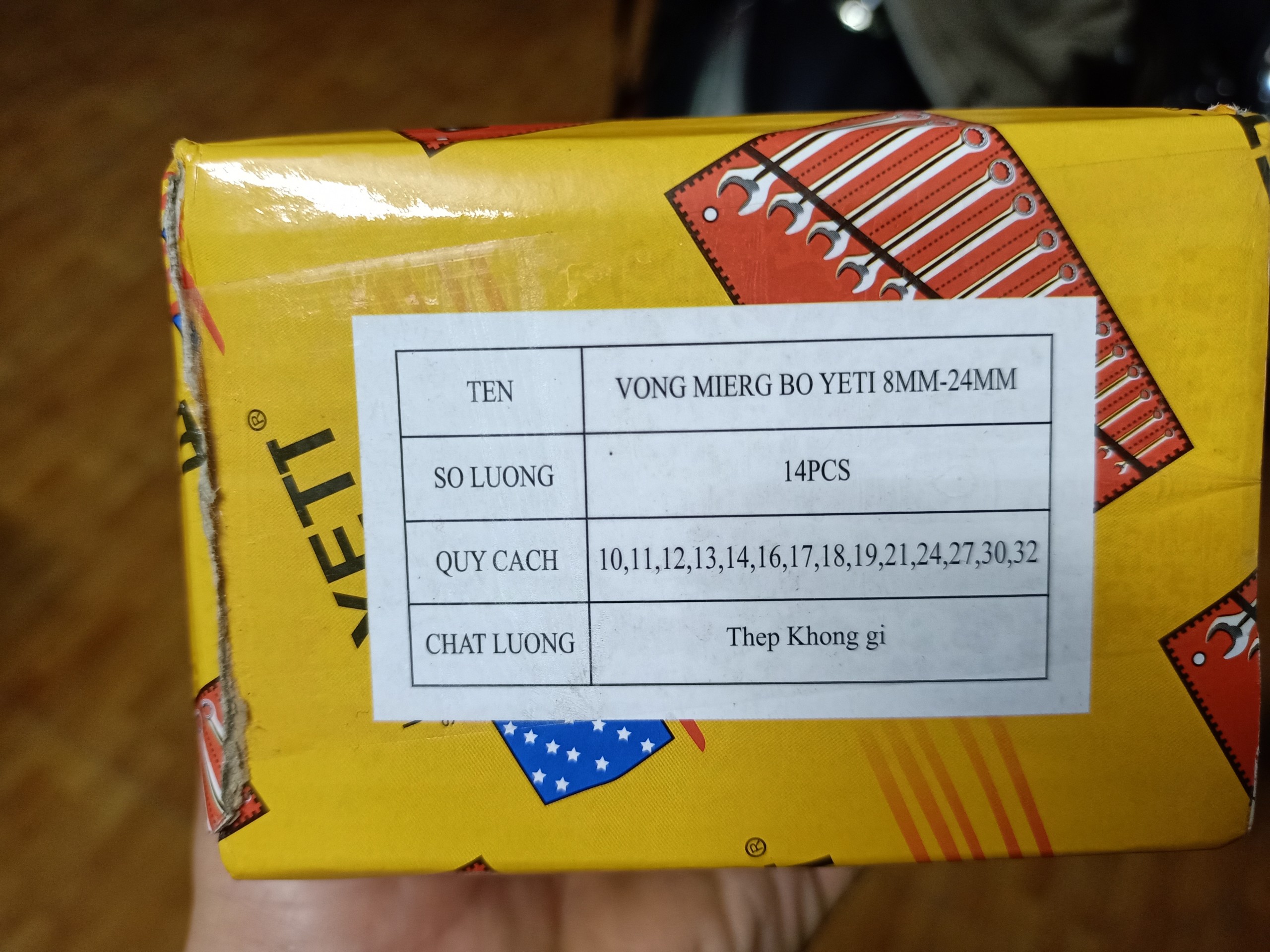 BỘ KHÓA CỜ LÊ - VÒNG MIỆNG YETI SỐ 10 - 32 (14 CÁI)