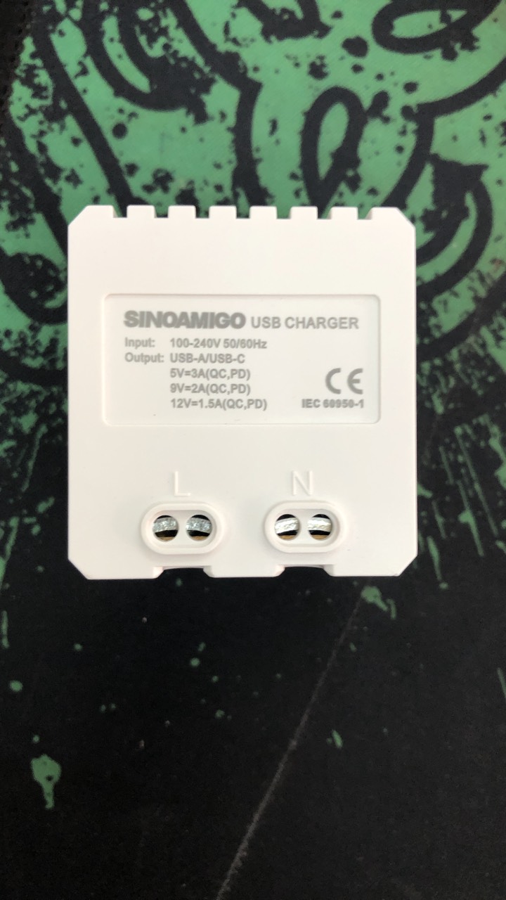 Nhân ổ cắm sạc Usb typec type C lắp vừa mặt Panasonic Wide
