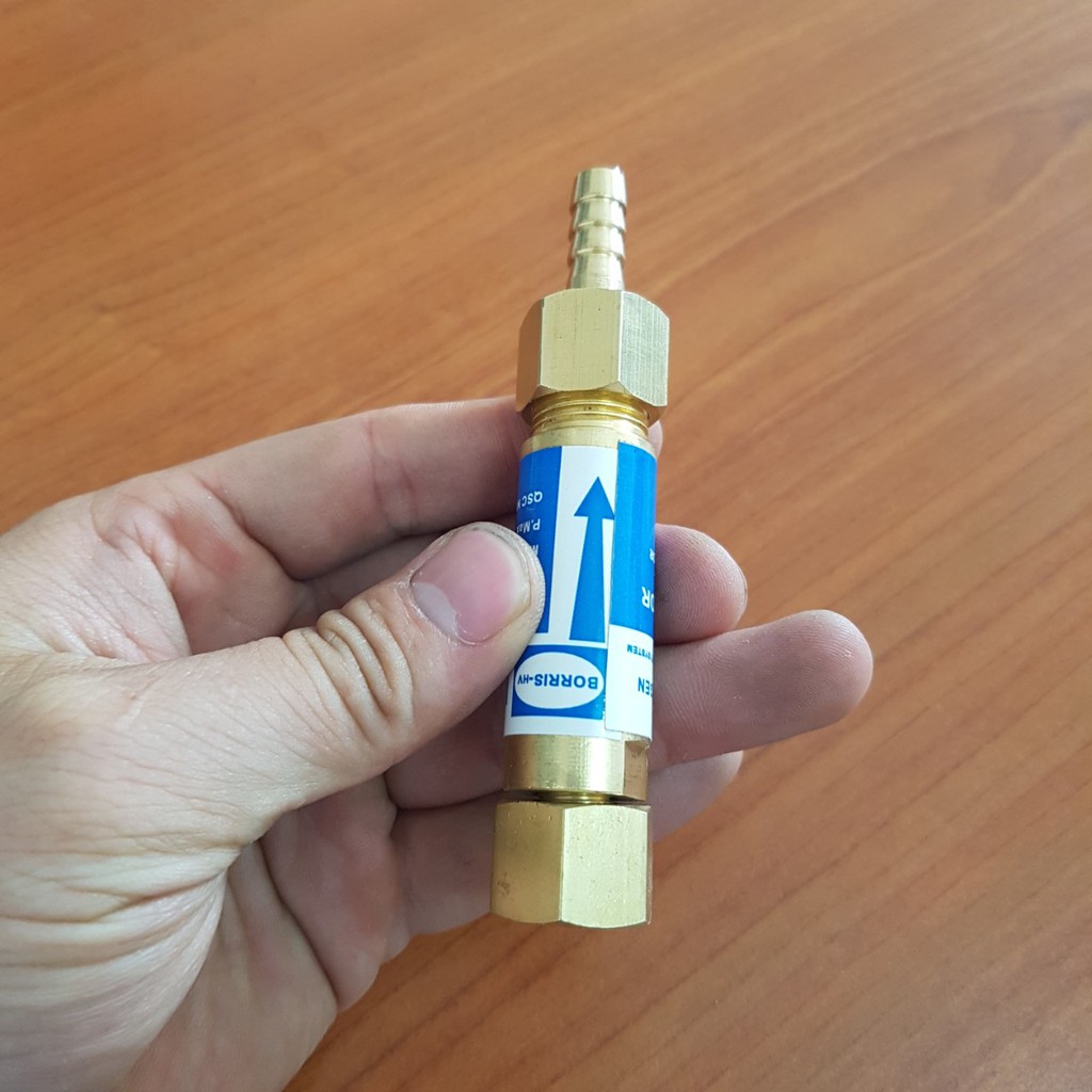 Van Chống Cháy Ngược Oxy ren 16mm lắp đồng hồ oxy