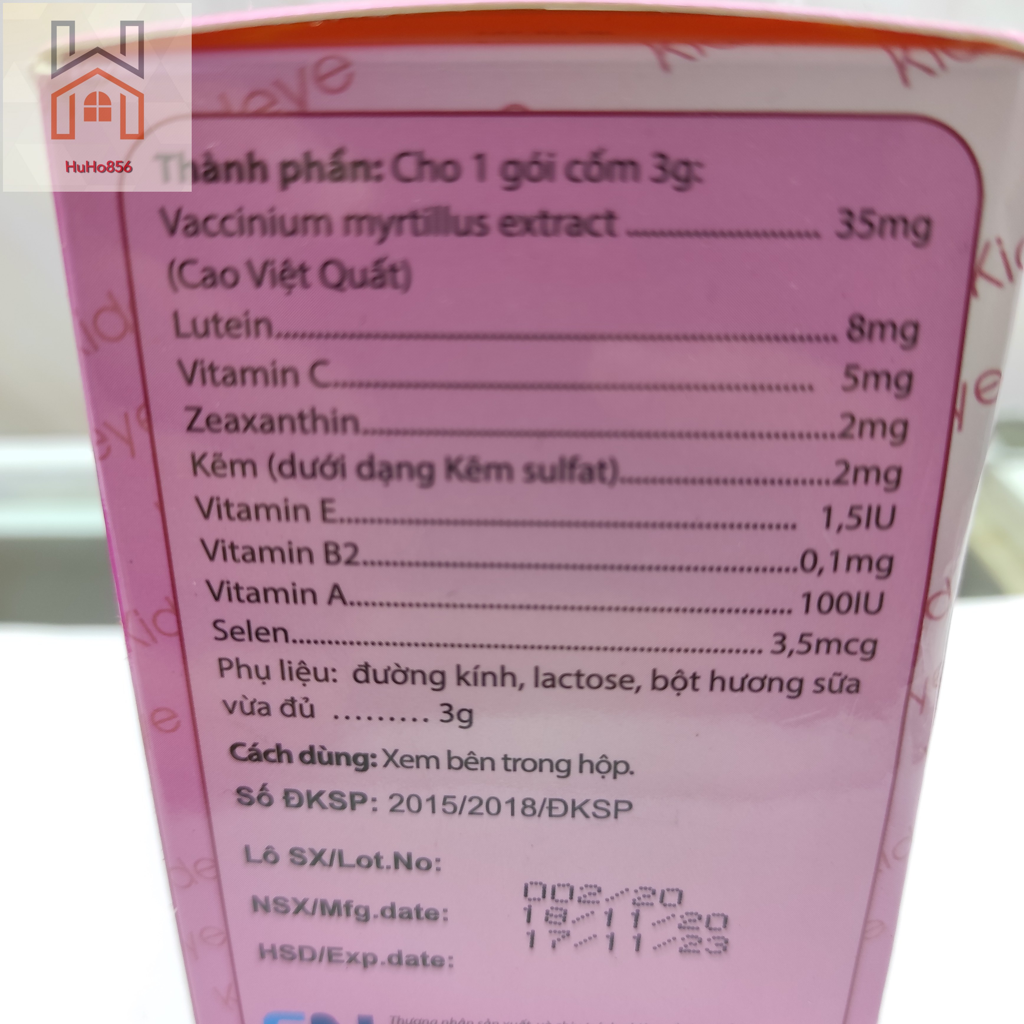 Kideye Cốm Bổ Mắt - Hộp 20 gói