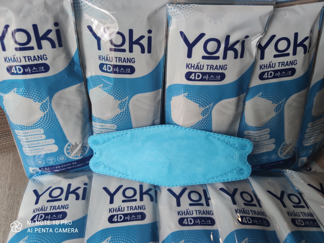 [HCM]Khẩu trang Yoki bịch 6cái màu xanh