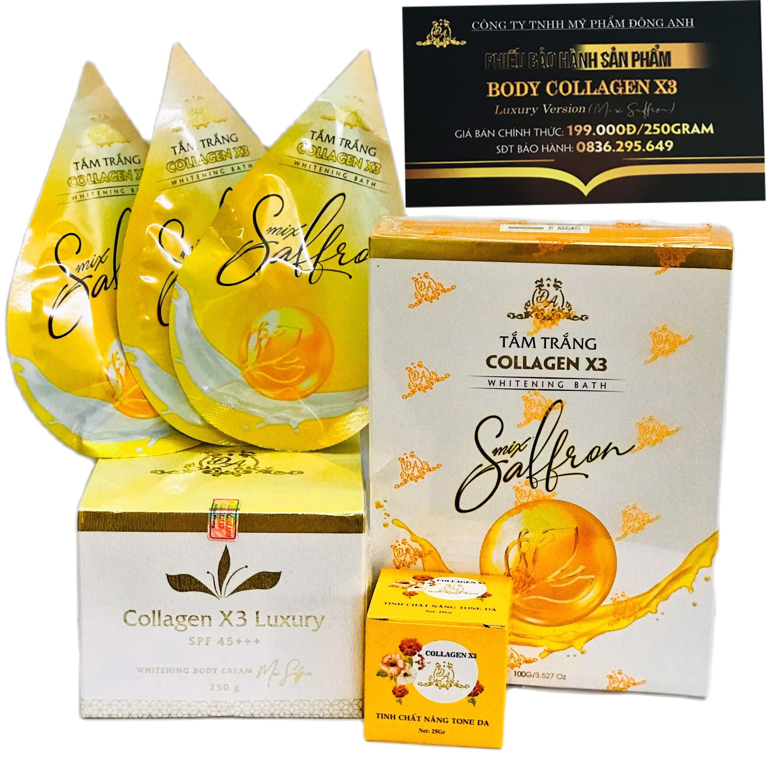 Combo 3 sản phẩm kem body Nguyễn Huỳnh Như collagen x3 luxury + tắm trắng + kích trắng toàn thân mỹ phẩm Đông Anh Chính Hãng