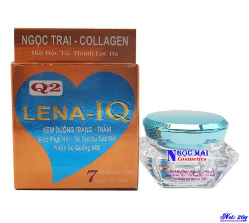 Kem dưỡng trắng da mặt Q2 xóa thâm thâm gúp phục hồi tái tạo xóa nếp nhăn da thâm quầng mắt 20g - Mỹ phẩm LENA-IQ