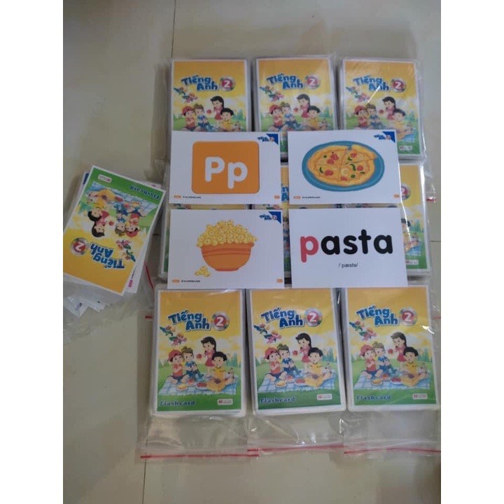 Flashcard Tiếng Anh lớp Lớp 1 , 2 , 3 , 4 , 5 - Khổ A5 - ép plastics