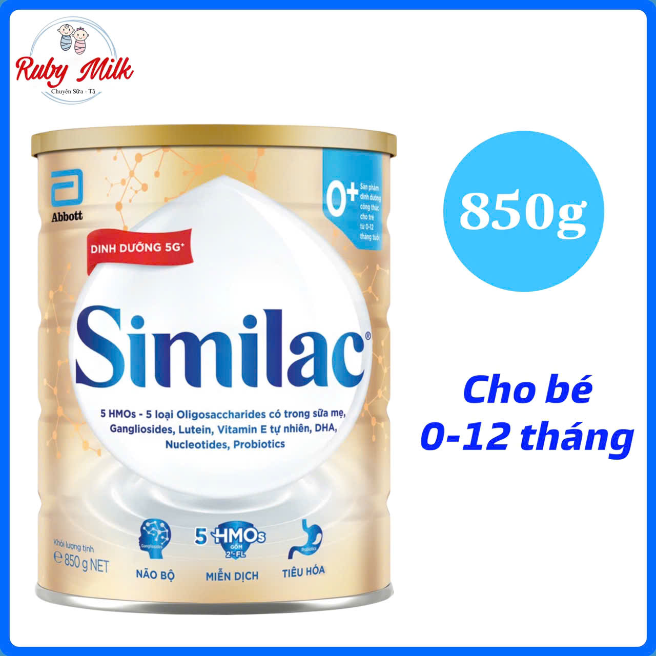 Similac 5g Powdered Milk No. 0+ Can 800g (for Babies 0-12 Months)