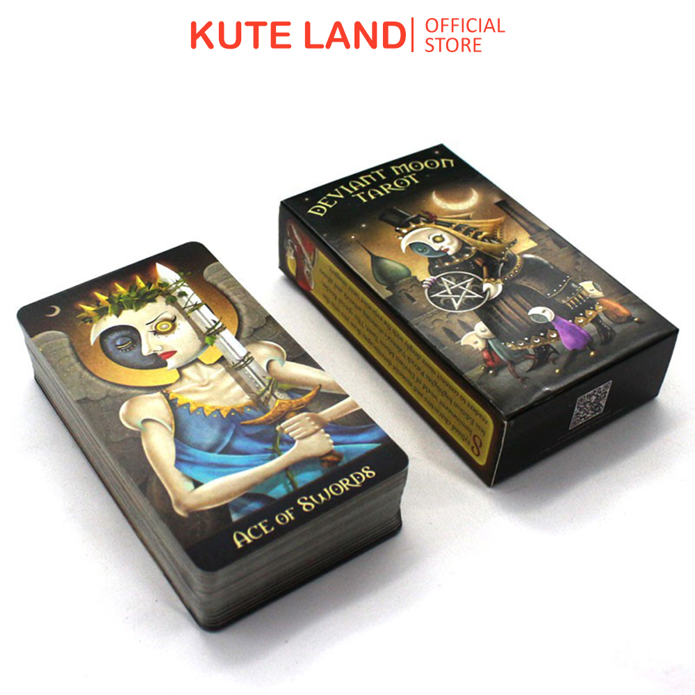 Bộ bài tarot deviant moon 78 lá bài tặng đá thanh tẩy
