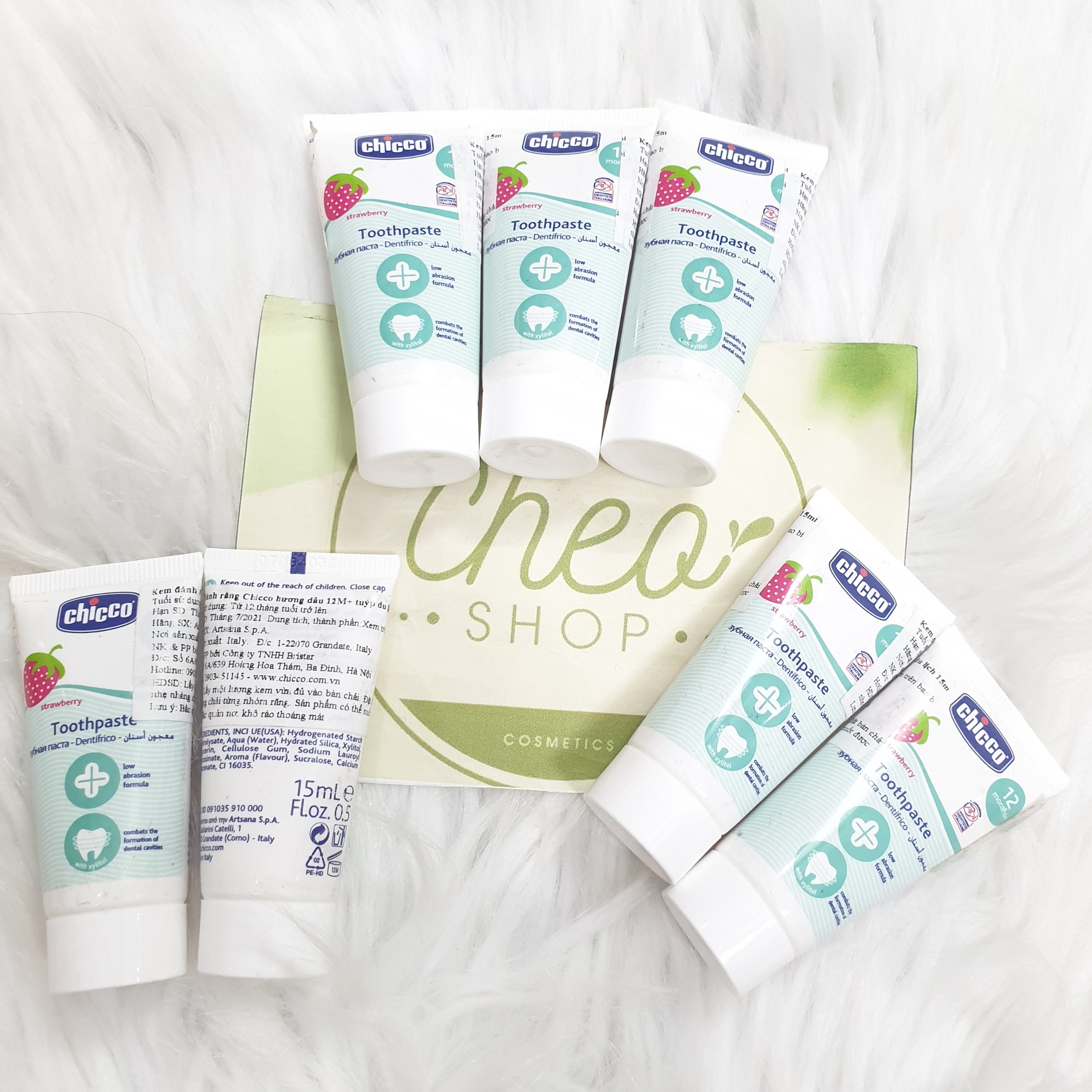 [HCM]Kem đánh răng Chicco hương dâu 12M+