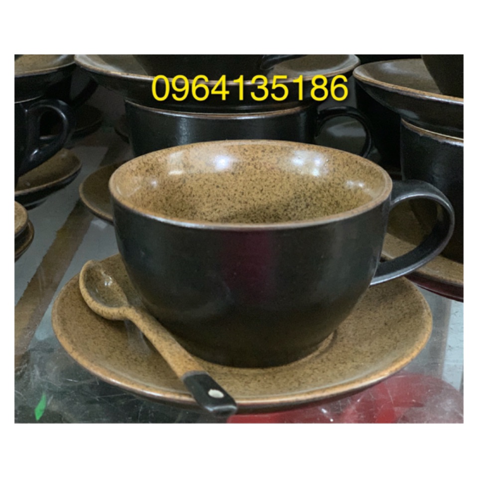 Bộ Cốc cà phê capuchino 250ml gốm sứ Bát Tràng