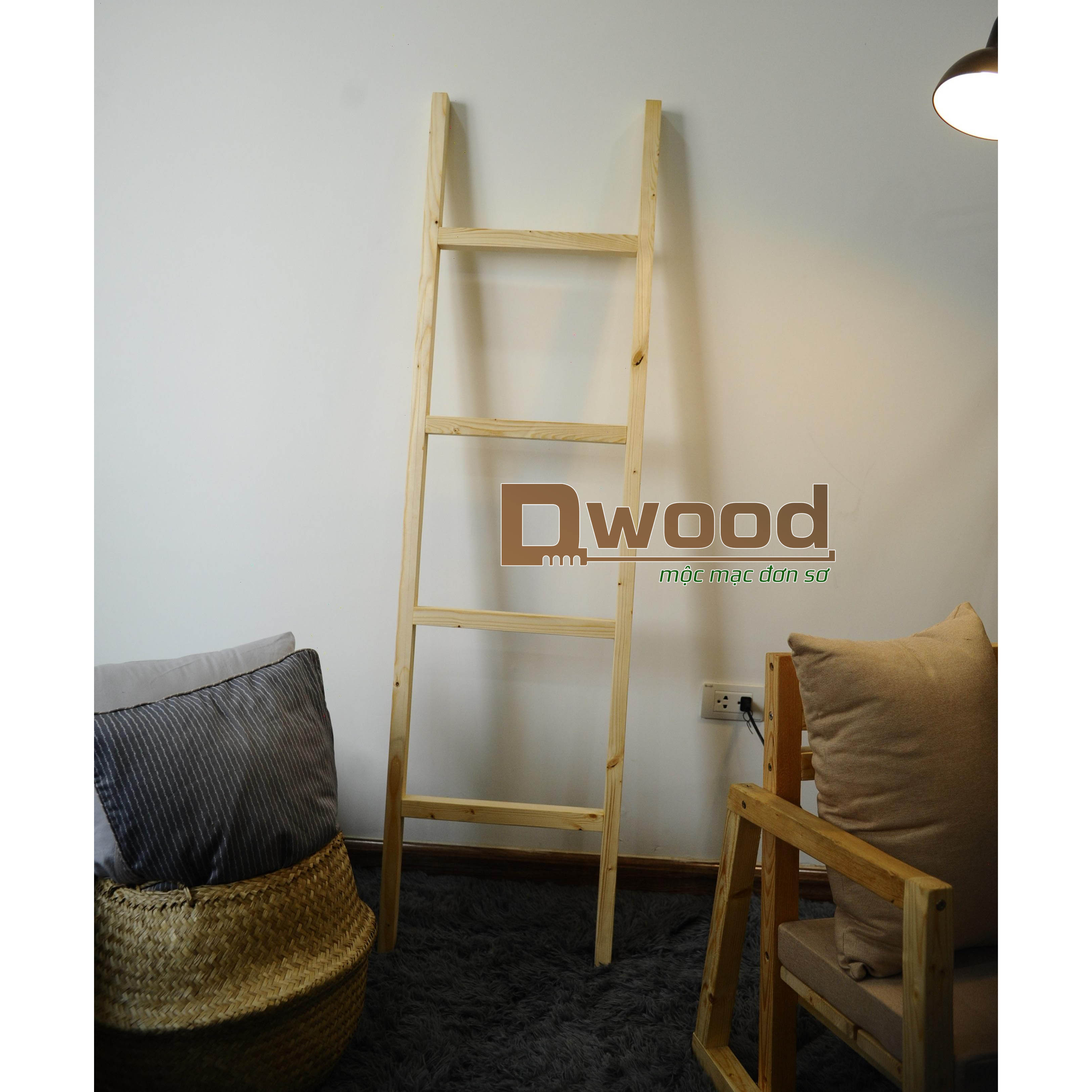 [HCM][Decor] Thang gỗ thông Decor không gian treo đồ Dwood