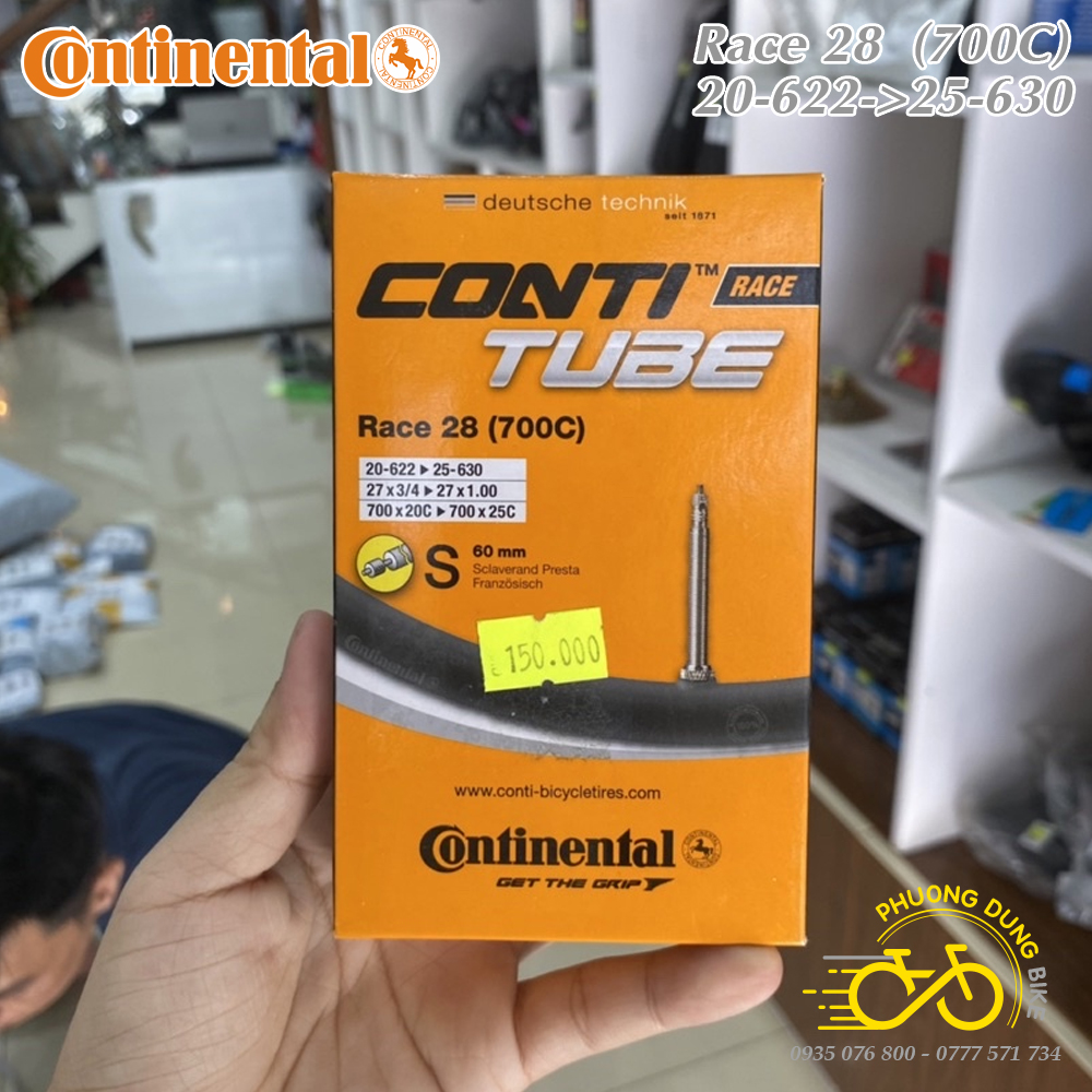 Ruột (Săm) xe đạp CONTINENTAL 700x20-25C VAN PHÁP - VAN XE ĐẠP
