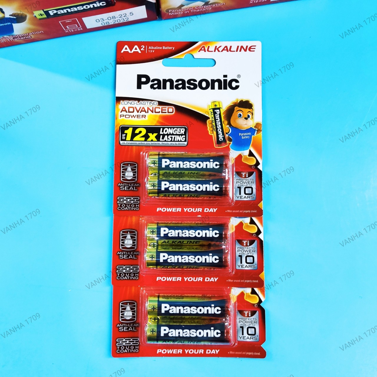 PANASONIC™ [ vỉ 02v ] pin ALKALINE size AA/AAA (cỡ tiểu và đũa) 1.5V