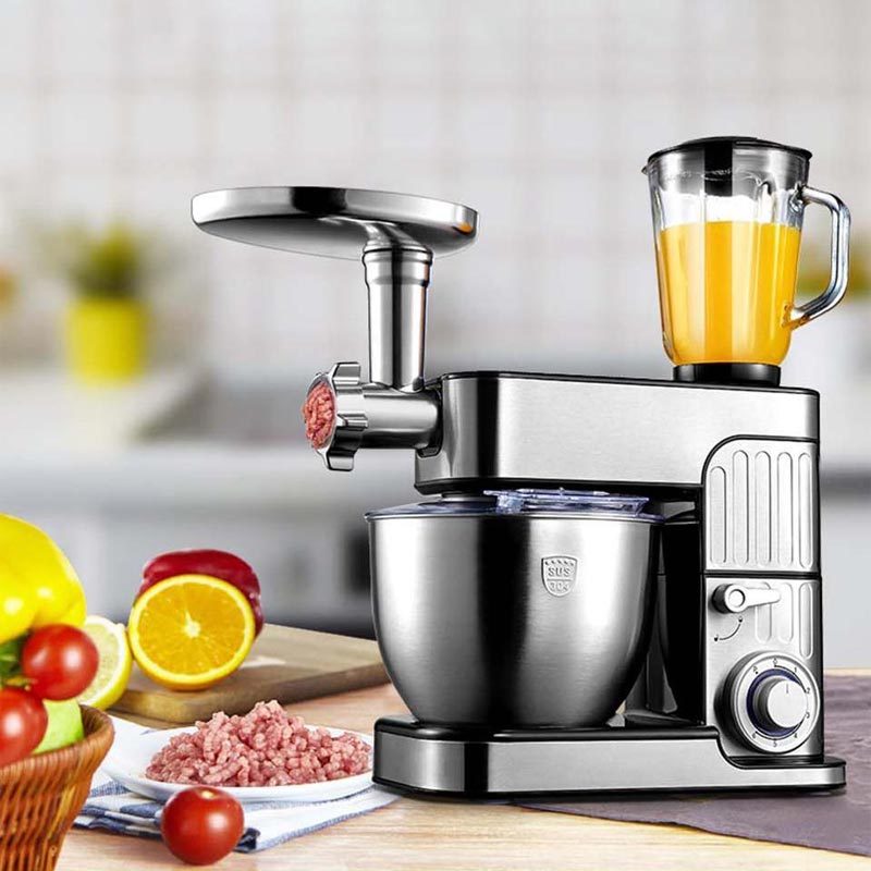Máy trộn bột làm bánh đánh trứng đánh kem xay thịt xay trái cây cán sợi mì,sợi phở.... làm bếp toàn năng 9 trong 1, hàng chính hãng