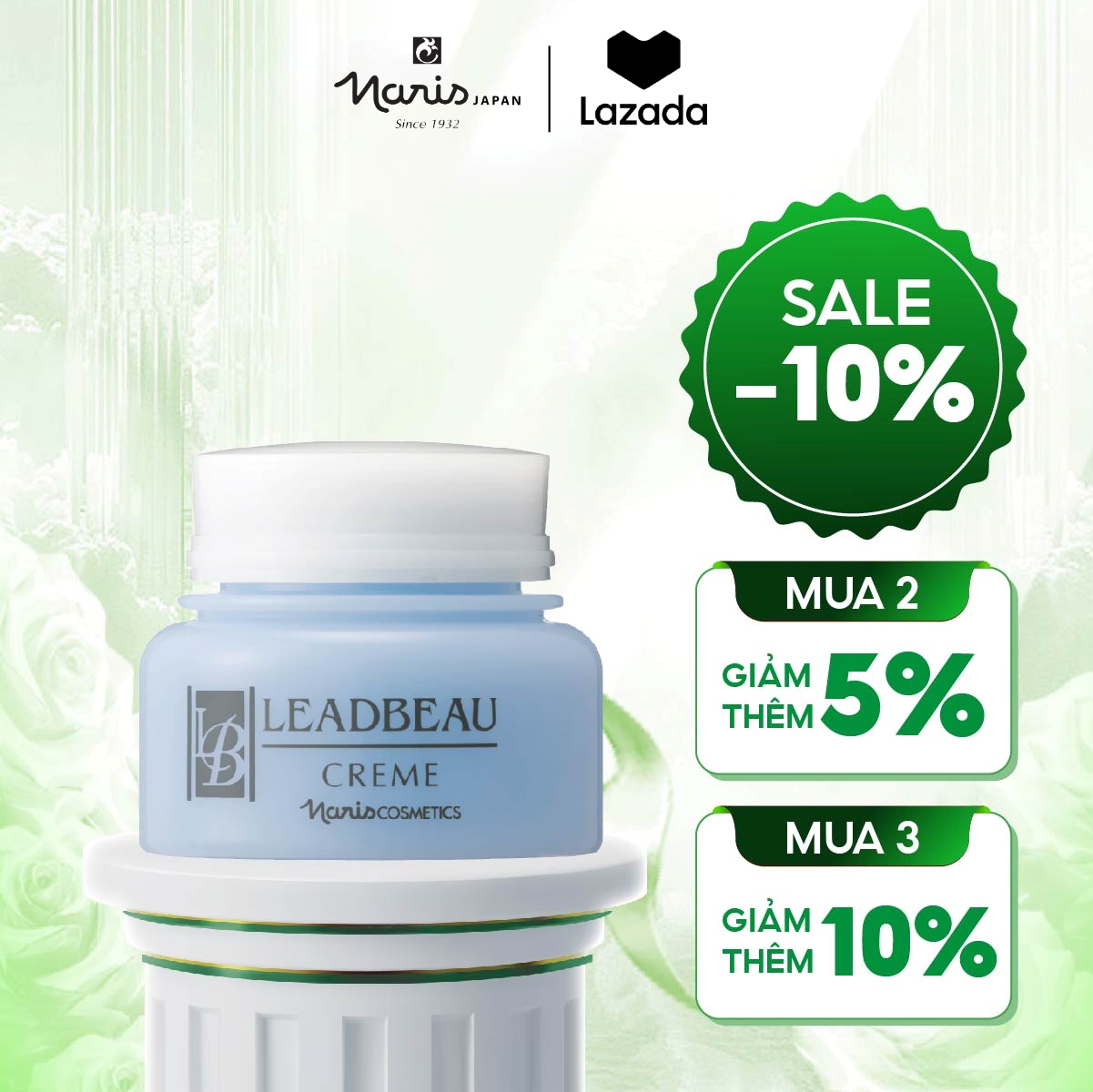 Kem dưỡng da đàn hồi Naris Leadbeau Creme
