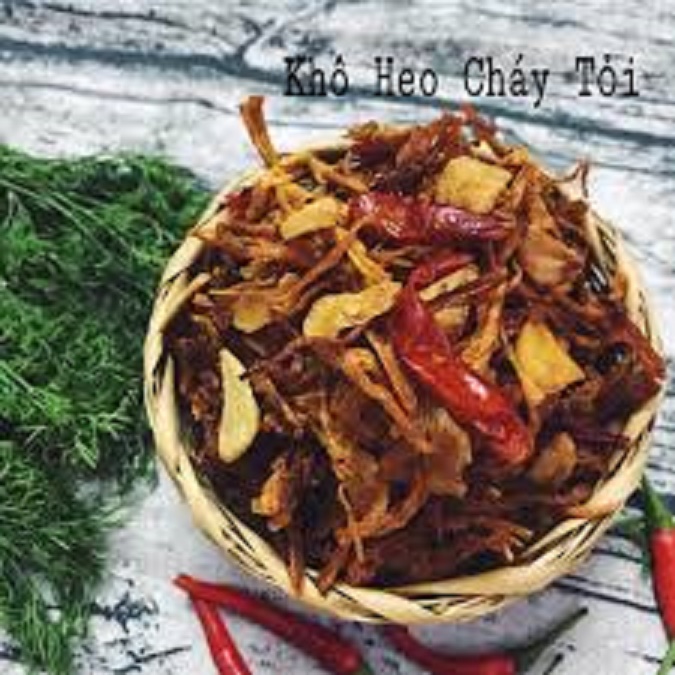 [HCM]500g khô heo cháy tỏi