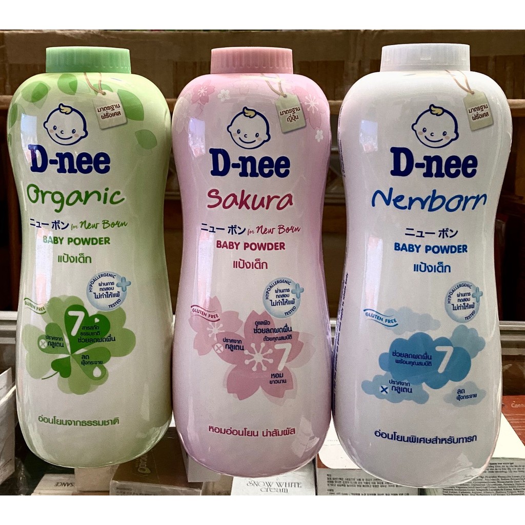 Phấn Rôm  Cho Bé Dnee Organic 400g Thái Lan (Mẫu mới)