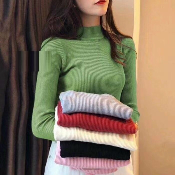 ÁO LEN CỔ 3 PHÂN DÀI TAY CHO NỮ - LEN MỀM MỊN