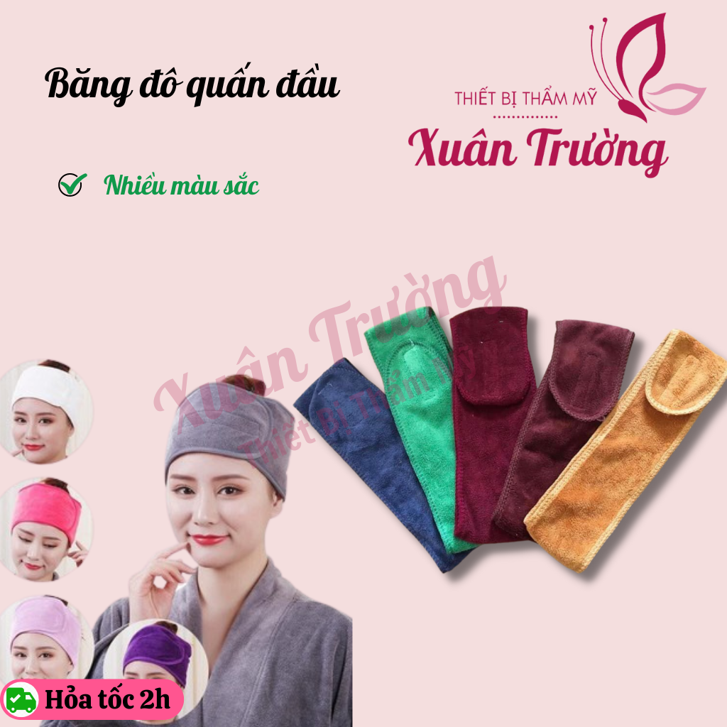 Băng đô quấn đầu Spa đủ màu (Gửi màu ngẫu nhiên)