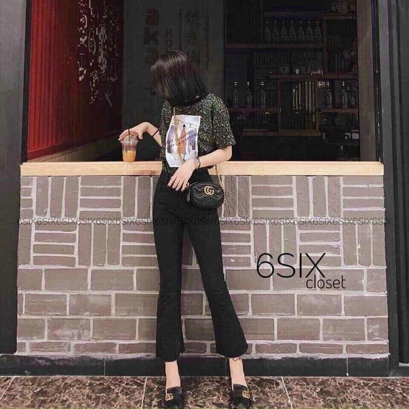 QUẦN BÒ GIẤY ỐNG LOE CO GIÃN