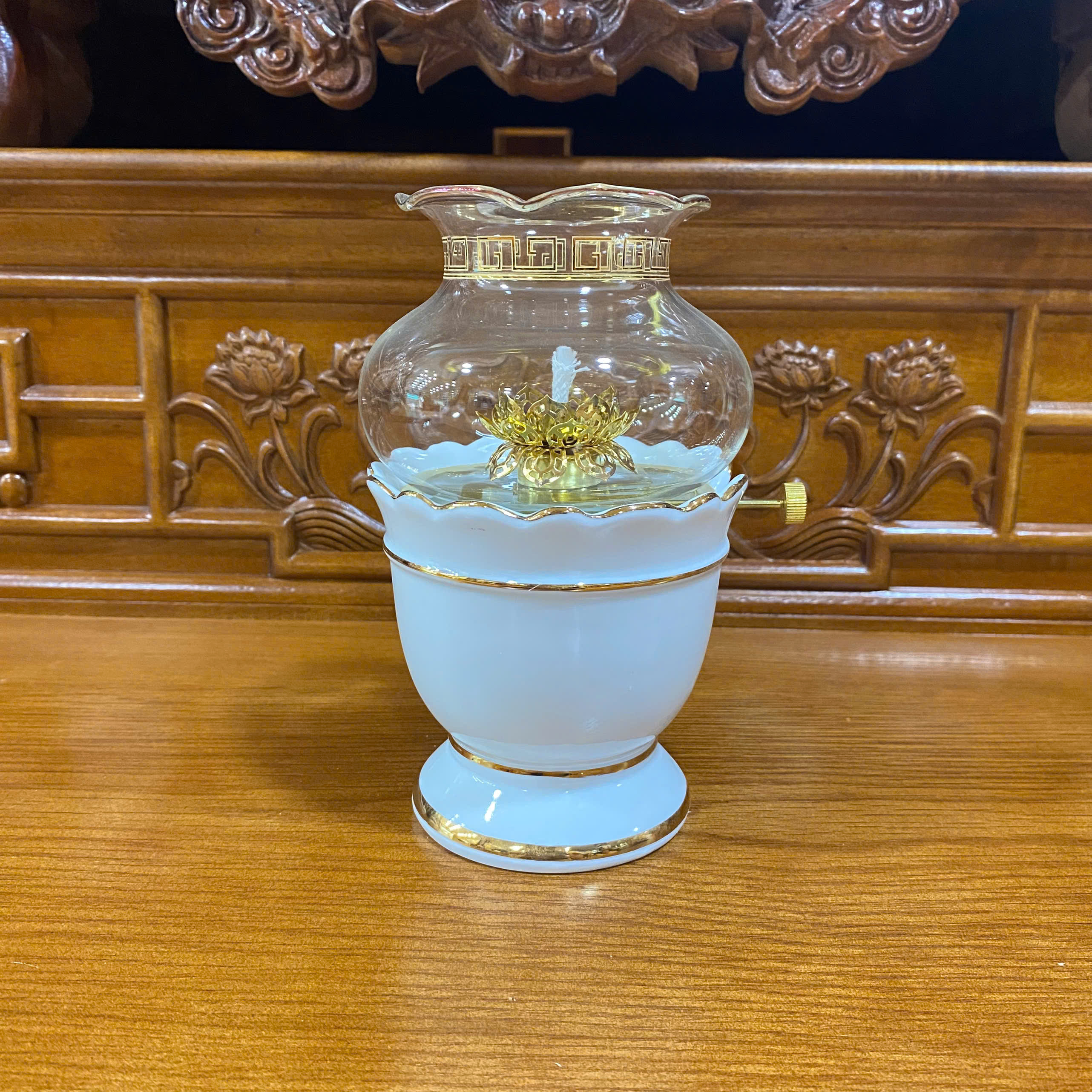 Đèn Dầu Thờ Cúng Gốm Sứ Cao Cấp