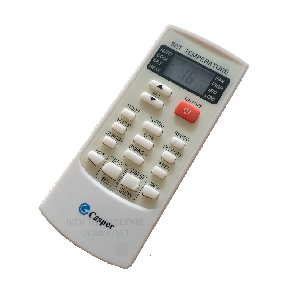 Điều khiển điều hòa casper remote máy lạnh casper ykr-h/102e - điều khiển điều hòa casper eh-09tl22,gh-12tl32,gc-12tl32,gc-09tl32
