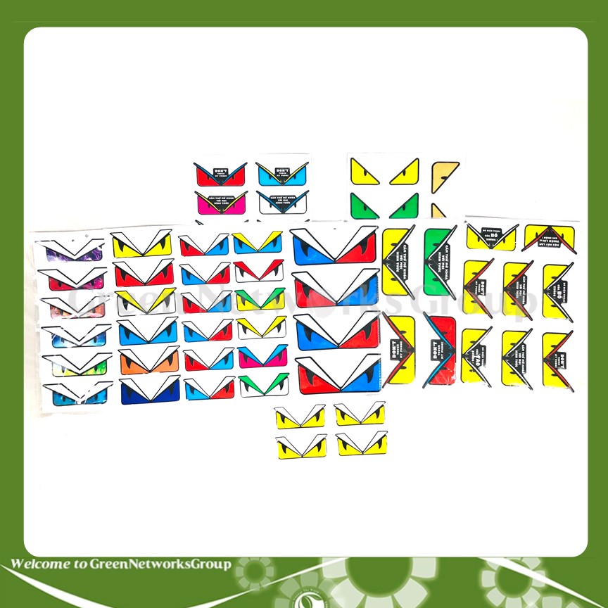 Tem dán xe máy trang trí xe hình đôi mắt ( Kiểu Ngẫu Nhiên ) Greennetworks