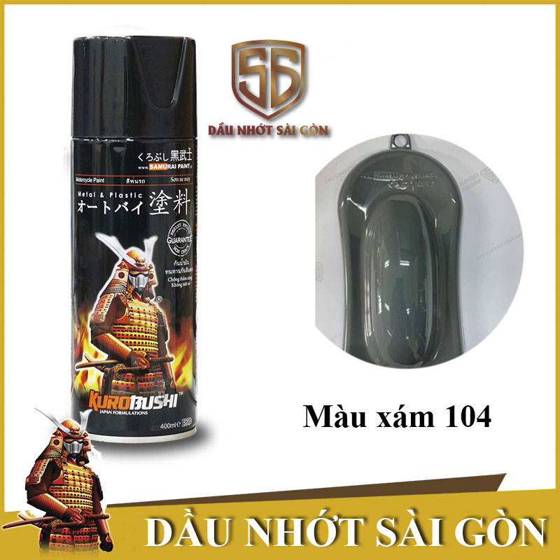 Samurai 104 - sơn xịt xe máy màu xám xi măng samurai 4/104