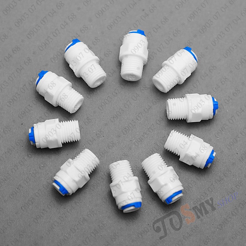 Combo 10 cút thẳng nối nhanh zen ngoài ra dây phi 6