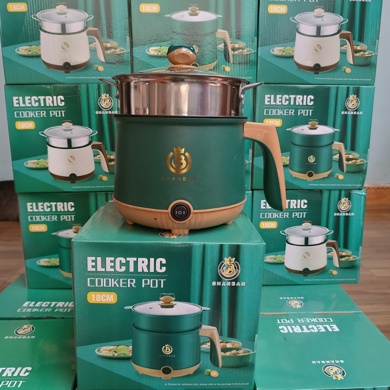 Nồi lẩu điện đa năng,Nồi chiên,Xào,Lẩu Mini Chống Dính Cao Cấp 26cm,28cm ShanBan Electric Cooker Pot