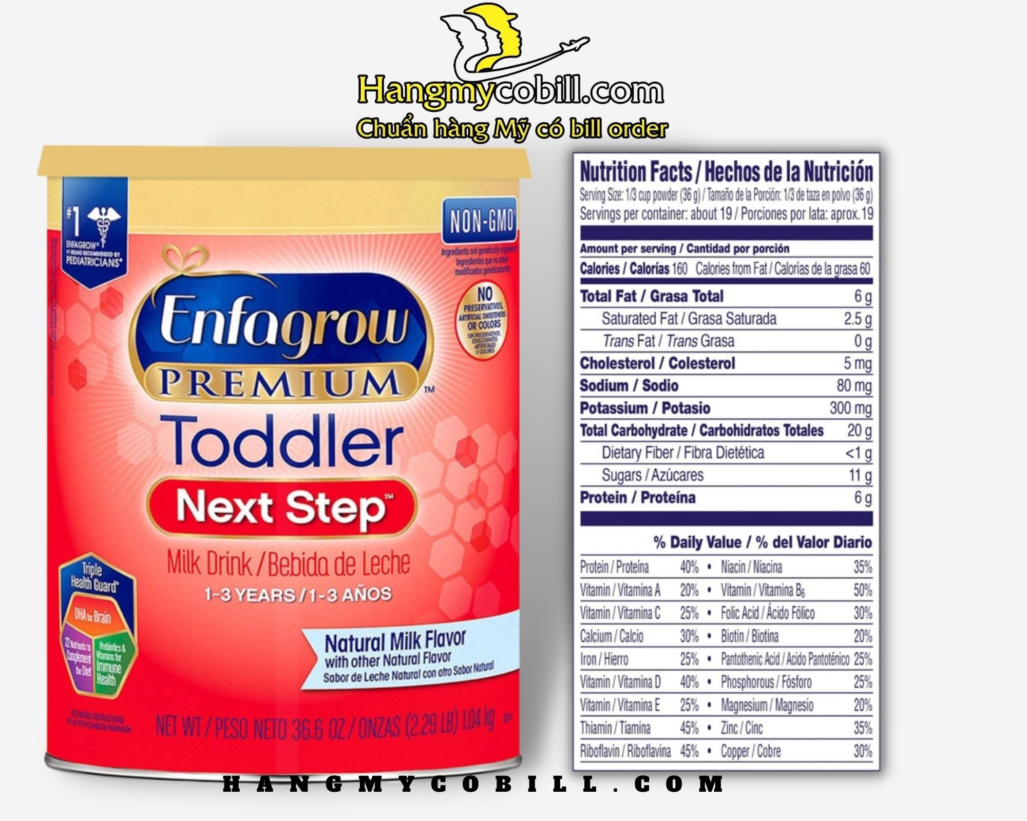 Sữa Enfagrow Premium Toddler Next Step 1,04kg (Có bill nhập)