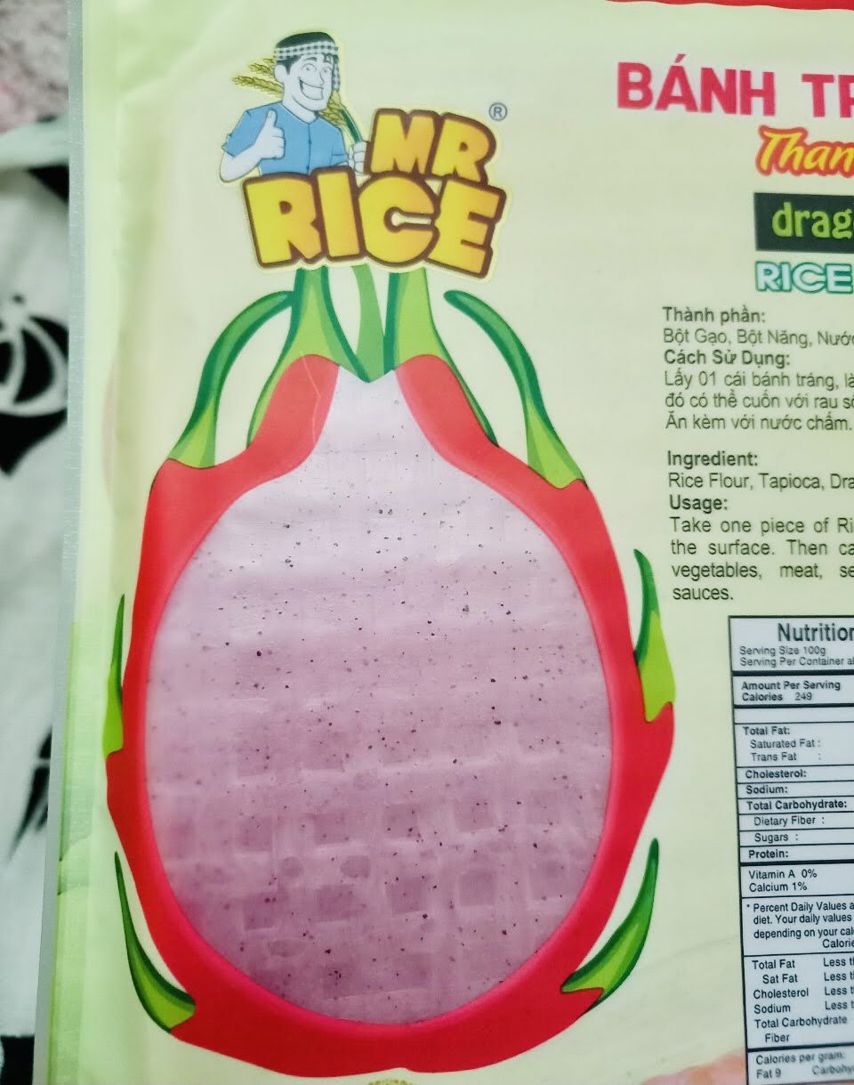 Bánh tráng thanh long Mr.Rice Duy Anh Foods gói 200gr